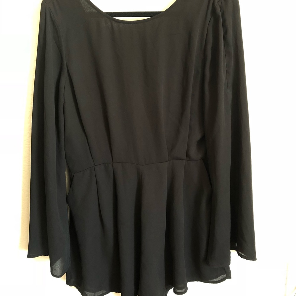 Long sleeve black romper